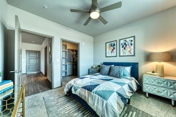 Spacious bedrooms with ceiling fan